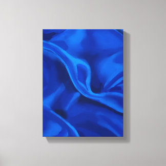Toile Peinture de soie bleue - Illustration de nature mo