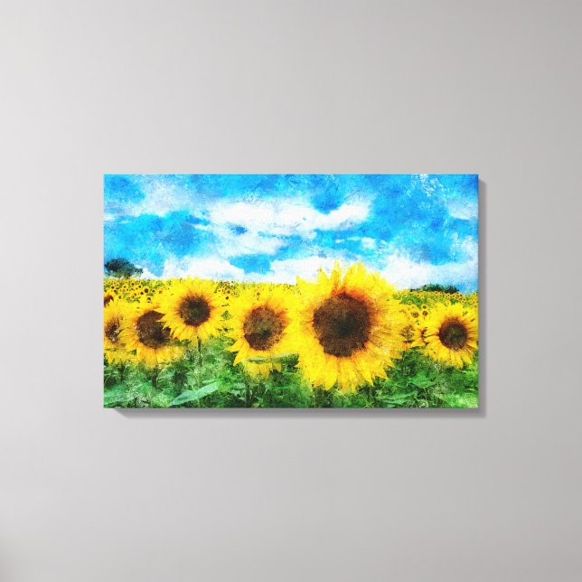Toile Peinture de tournesols (Recto)