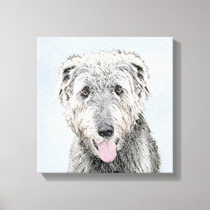Toile Peinture de Wolfhound irlandais - Joli art origina