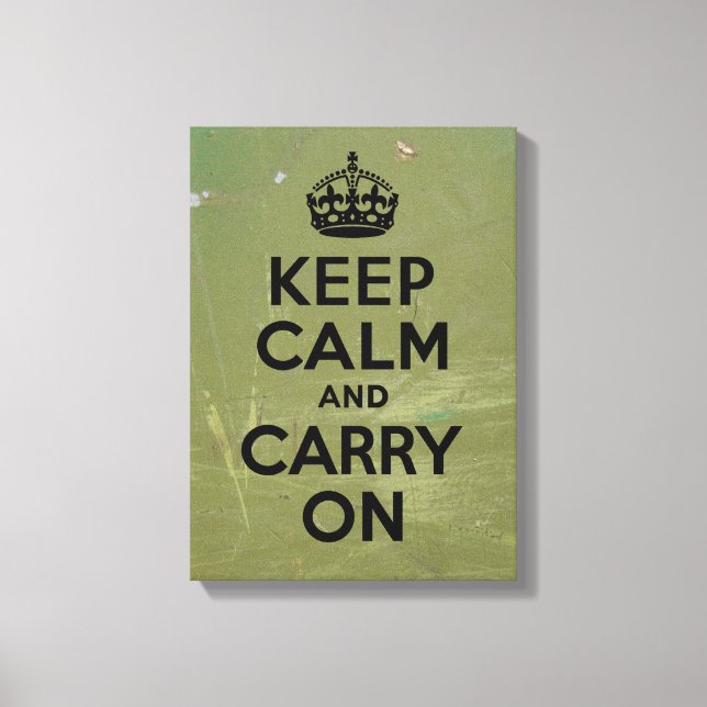 Toile Peinture d'olive Restez calme (Recto)