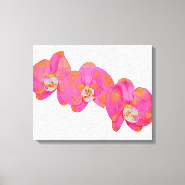 Toile Peinture d'orchidée rose (Recto)