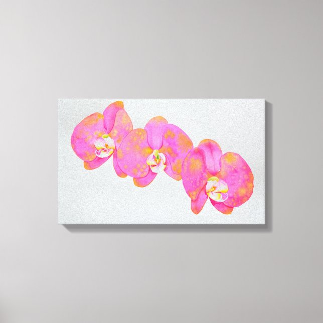 Toile Peinture d'orchidée rose (Recto)