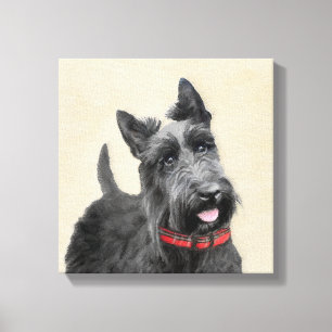 Toile Peinture écossaise Terrier - Cute Original Dog Ar