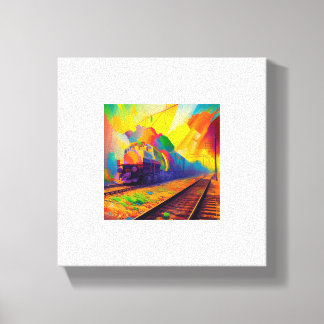 Toile Peinture ferroviaire abstraite