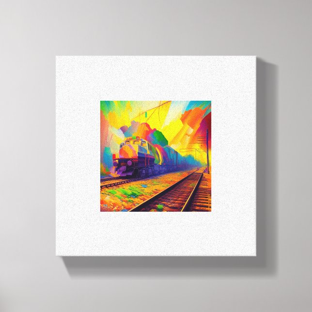 Toile Peinture ferroviaire abstraite (Recto)