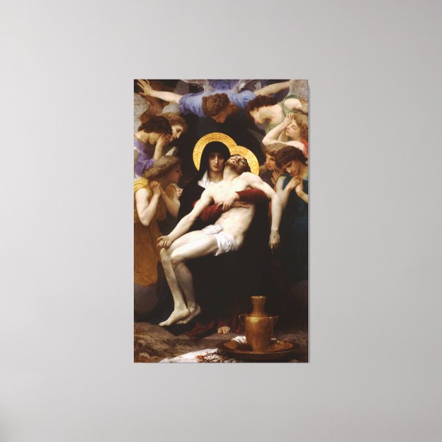 Toile Peinture française classique de Bouguereau : Pieta (Recto)