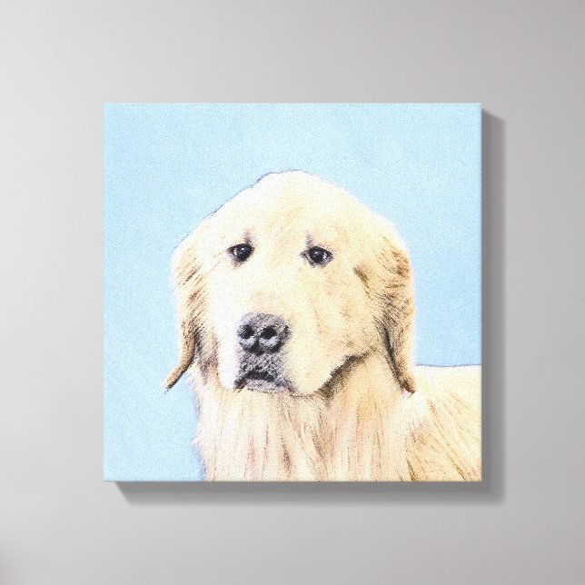 Toile Peinture Golden Retriever - Joli art original chie (Recto)