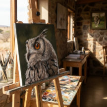 Peinture Grand Hibou Sage