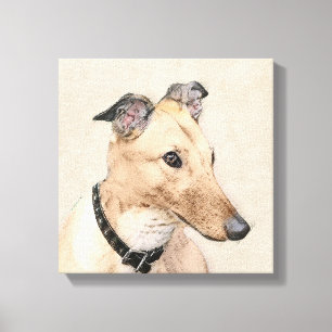 Toile Peinture Greyhound - Cute Original Chien Art