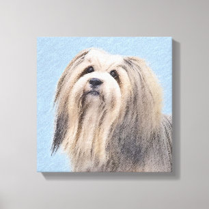 Toile Peinture Havanaise (Argent) - Cute Original Chien 