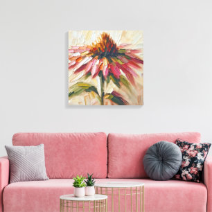 Toile Peinture Impasto Fleur de Cône