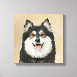 Toile Peinture Lapphund Finlandaise - Joli art original 