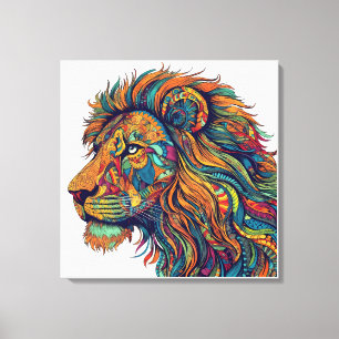 Toile Peinture Lion Peinture Lion Tribal Peinture Lion