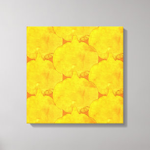 Toile Peinture Motif citrouille aquarelle