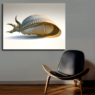 Toile Peinture murale unique en coquillages