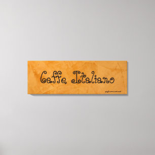 Toile Peinture orange toscane Caffe Italiano