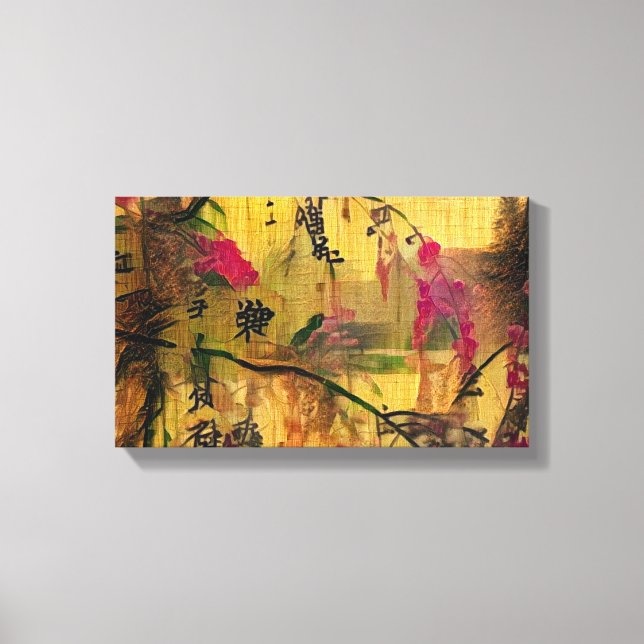 Toile Peinture orientale. style japonais (Recto)