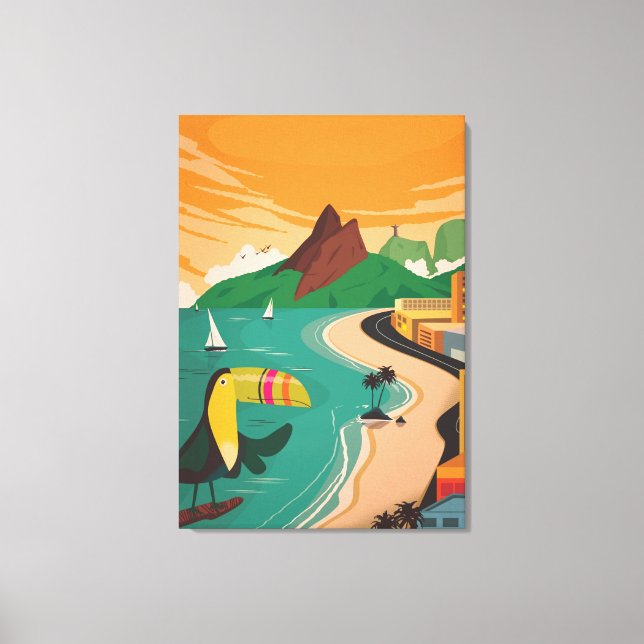 Toile Peinture paysagère pour décor maison (Recto)