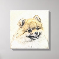 Peinture Poméranienne (orange) - Art Chien origina