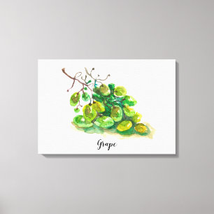 Toile Peinture pour aquarelle de raisin