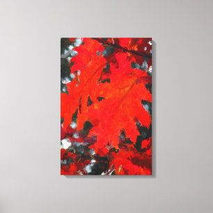 Toile Peinture renversante de feuille d'érable rouge
