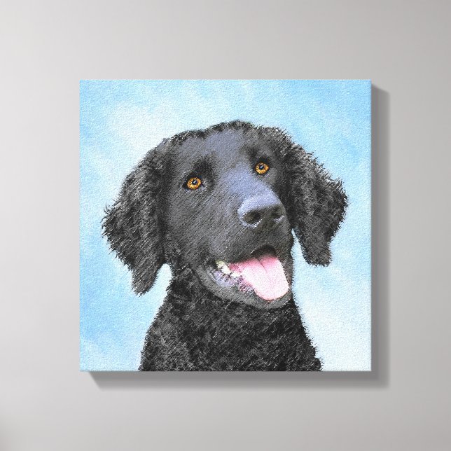 Toile Peinture Retriever recouverte de boue - Art Chien  (Recto)