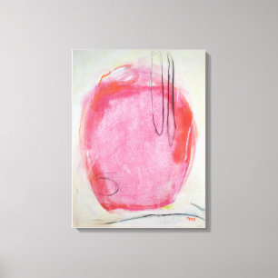 Toile Peinture rose Abstraite