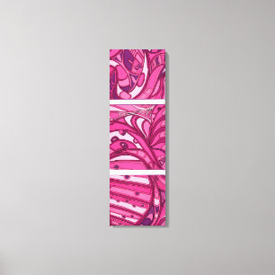 Toile Peinture rose abstraite de panneau