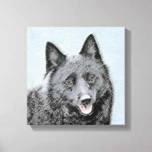 Toile Peinture Schipperke - Cute Original Chien Art
