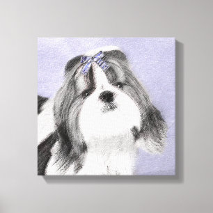 Toile Peinture Shih Tzu - Cute Original Chien Art