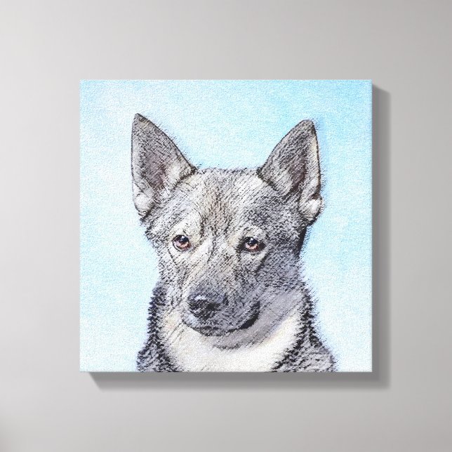 Toile Peinture Suédoise Vallhund - Cute Original Chien A (Recto)