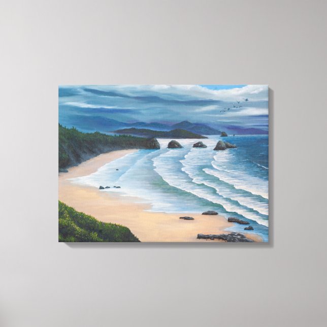 Toile Peinture sur la mer de Cannon Beach (Recto)