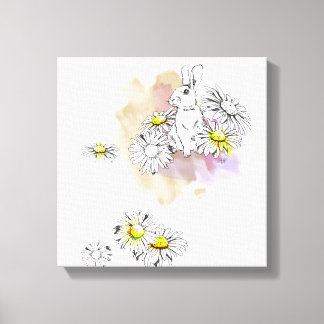 Toile Peinture sur lapin