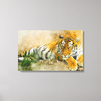 Toile Peinture sur tigre
