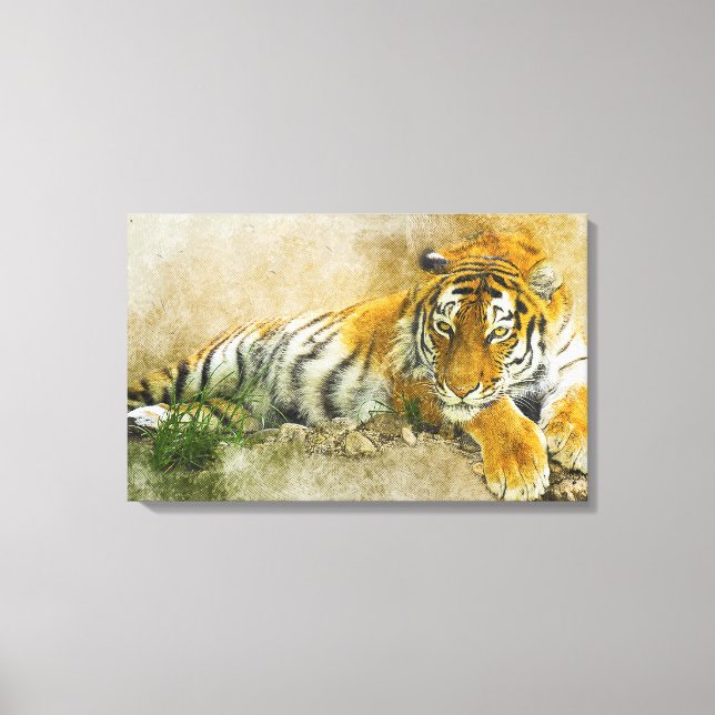Toile Peinture sur tigre (Recto)