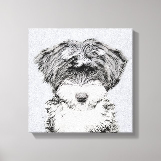 Toile Peinture Tibétaine Terrier - Cute Original Chien A (Recto)