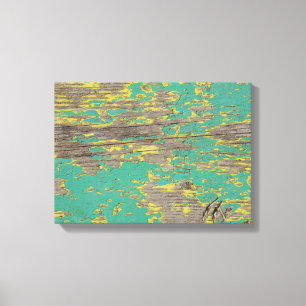 Toile Peinture verte et jaune