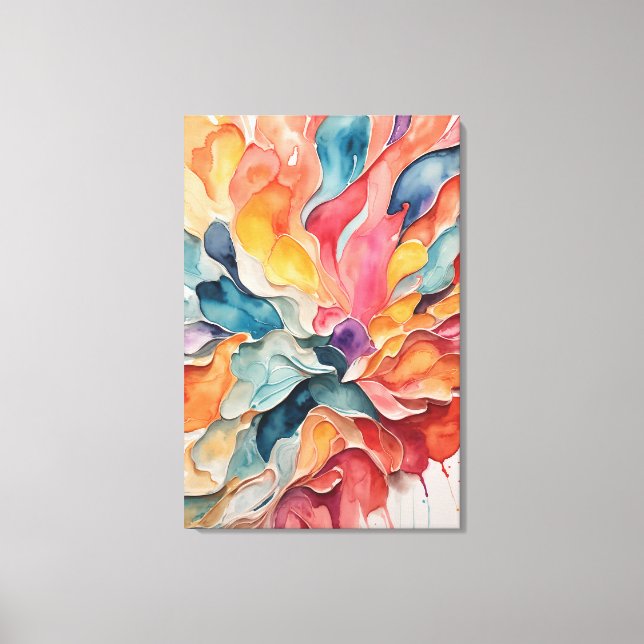 Toile Peintures Abstraites à l'huile colorée (Recto)