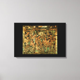 TOILE PEINTURES DE CAVERNE D'AJANTA