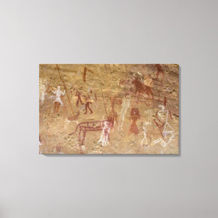 Toile Peintures rupestres préhistoriques, Akakus, Sahara