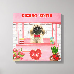 Toile pekingese Chien Valentine's Day Kissing Booth