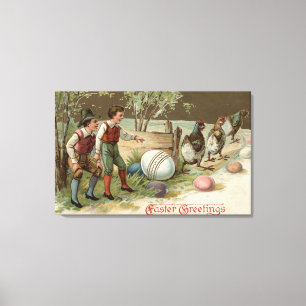 Toile Pèlerins précisant des oeufs de pâques