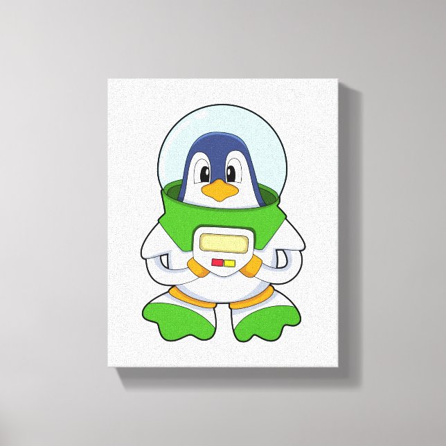 Toile Penguin en astronaute costume (Recto)