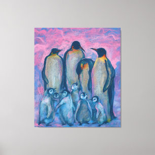 Toile Penguins empereurs, Oiseaux de l'Antarctique Paren