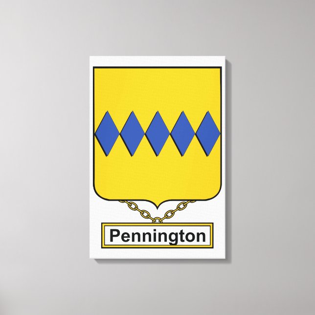 Toile Pennington Family Crest (Recto)