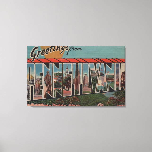 Toile PennsylvanieGrandes lettres scènesPennsylvanie (Recto)