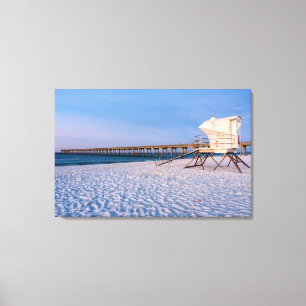 Toile Pensacola Matin Lifeguard Stand Et Quai Canvas
