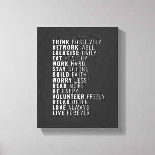 Toile Penser positivement devis inspirant