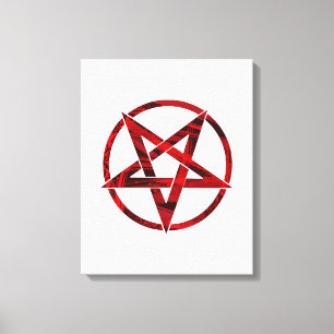 Toile Pentagramme du Diable Rouge