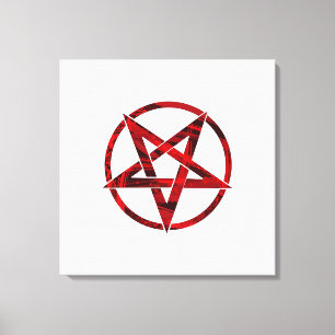 Toile Pentagramme du Diable Rouge